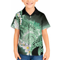 Piko Hawaiian Hawaiian Shirt Green Galaxy Spiral Plumeria Tribal Patterns DT05 - Polynesian Pride