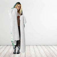 Piko Hawaiian Hooded Blanket Green Galaxy Spiral Plumeria Tribal Patterns DT05 - Polynesian Pride