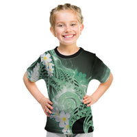 Piko Hawaiian Kid T Shirt Green Galaxy Spiral Plumeria Tribal Patterns DT05 Green - Polynesian Pride