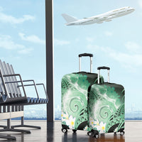 Piko Hawaiian Luggage Cover Green Galaxy Spiral Plumeria Tribal Patterns DT05 - Polynesian Pride