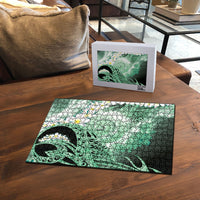 Piko Hawaiian Puzzle Green Galaxy Spiral Plumeria Tribal Patterns DT05 - Polynesian Pride