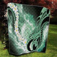 Piko Hawaiian Quilt Green Galaxy Spiral Plumeria Tribal Patterns DT05 - Polynesian Pride