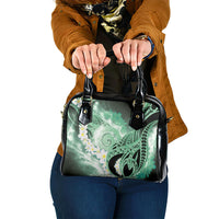 Piko Hawaiian Shoulder Handbag Green Galaxy Spiral Plumeria Tribal Patterns DT05 One Size Green - Polynesian Pride