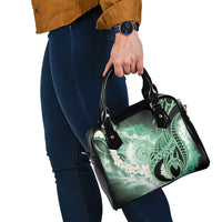 Piko Hawaiian Shoulder Handbag Green Galaxy Spiral Plumeria Tribal Patterns DT05 - Polynesian Pride