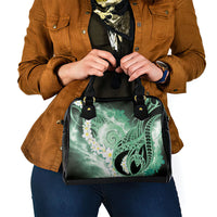 Piko Hawaiian Shoulder Handbag Green Galaxy Spiral Plumeria Tribal Patterns DT05 - Polynesian Pride