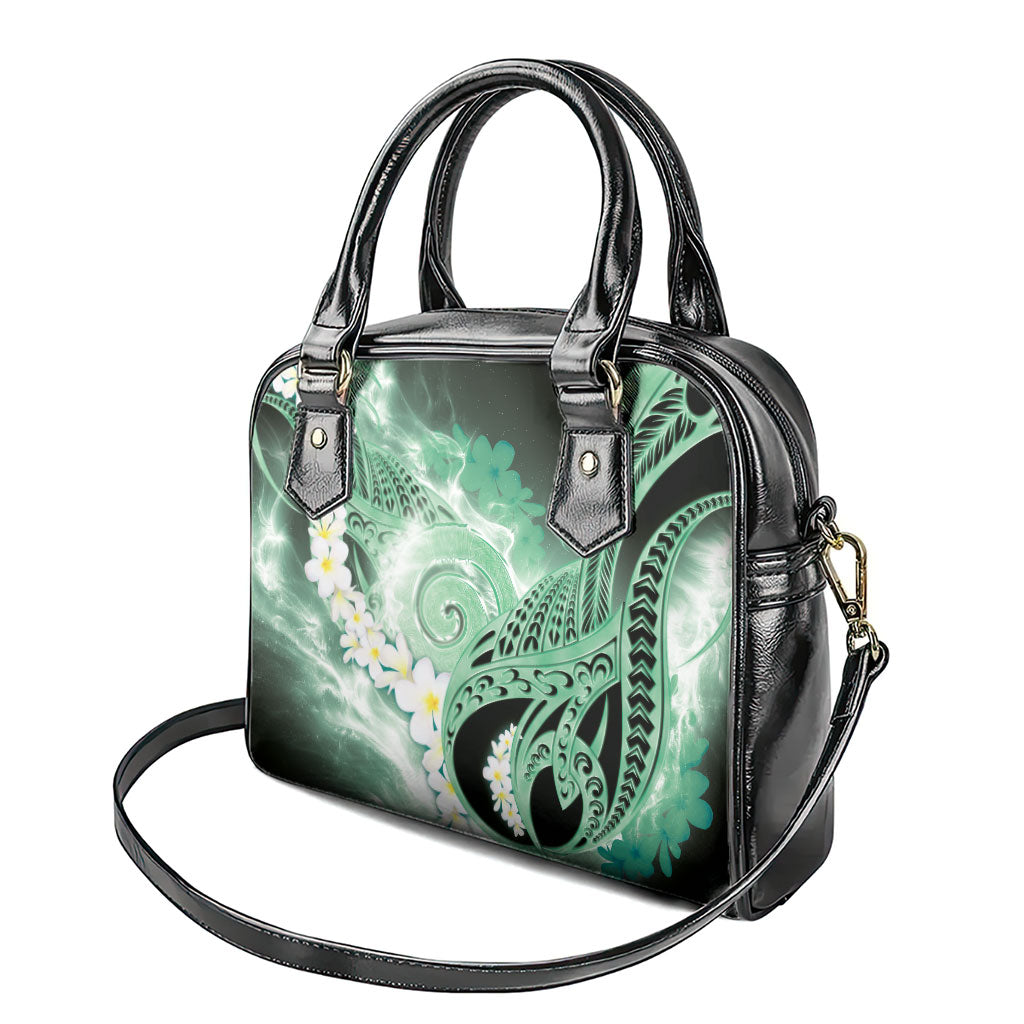 Piko Hawaiian Shoulder Handbag Green Galaxy Spiral Plumeria Tribal Patterns DT05 - Polynesian Pride