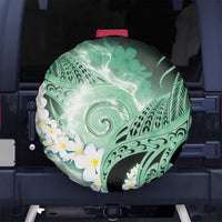Piko Hawaiian Spare Tire Cover Green Galaxy Spiral Plumeria Tribal Patterns DT05 No hole Green - Polynesian Pride