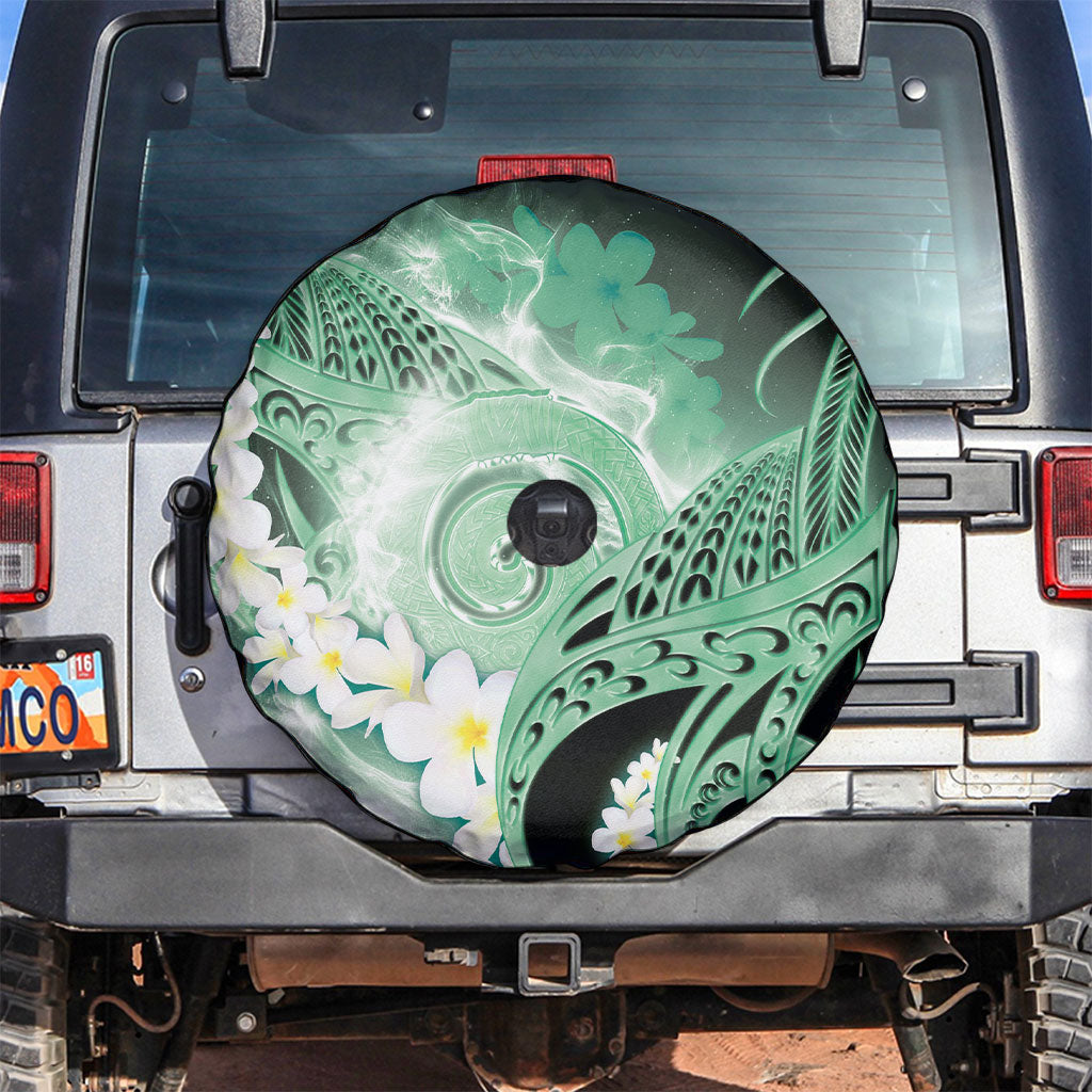 Piko Hawaiian Spare Tire Cover Green Galaxy Spiral Plumeria Tribal Patterns DT05 Green - Polynesian Pride