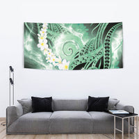 Piko Hawaiian Tapestry Green Galaxy Spiral Plumeria Tribal Patterns DT05 - Polynesian Pride