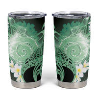 Piko Hawaiian Tumbler Cup Green Galaxy Spiral Plumeria Tribal Patterns DT05 Green - Polynesian Pride