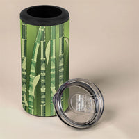Personalised Fiji Language Week Sugarcane Masi 4 in 1 Can Cooler Tumbler Green Tapa Tribal Pattern DT05 - Polynesian Pride