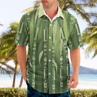 Personalised Fiji Language Week Sugarcane Masi Hawaiian Shirt Green Tapa Tribal Pattern DT05 - Polynesian Pride