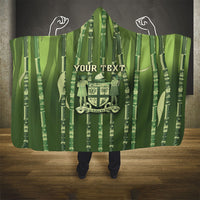 Personalised Fiji Language Week Sugarcane Masi Hooded Blanket Green Tapa Tribal Pattern DT05 - Polynesian Pride