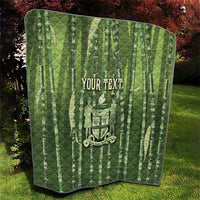 Personalised Fiji Language Week Sugarcane Masi Quilt Green Tapa Tribal Pattern DT05 - Polynesian Pride