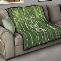 Personalised Fiji Language Week Sugarcane Masi Quilt Green Tapa Tribal Pattern DT05 - Polynesian Pride