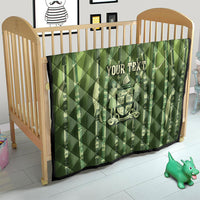 Personalised Fiji Language Week Sugarcane Masi Quilt Green Tapa Tribal Pattern DT05 - Polynesian Pride