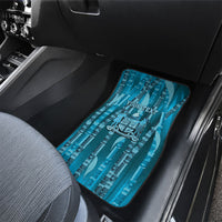 Personalised Fiji Language Week Sugarcane Masi Car Mats Blue Tapa Tribal Pattern DT05 - Polynesian Pride