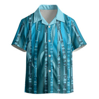 Personalised Fiji Language Week Sugarcane Masi Kid Hawaiian Shirt Blue Tapa Tribal Pattern DT05 - Polynesian Pride