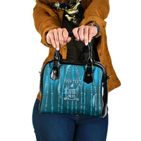 Personalised Fiji Language Week Sugarcane Masi Shoulder Handbag Blue Tapa Tribal Pattern DT05 One Size Blue - Polynesian Pride
