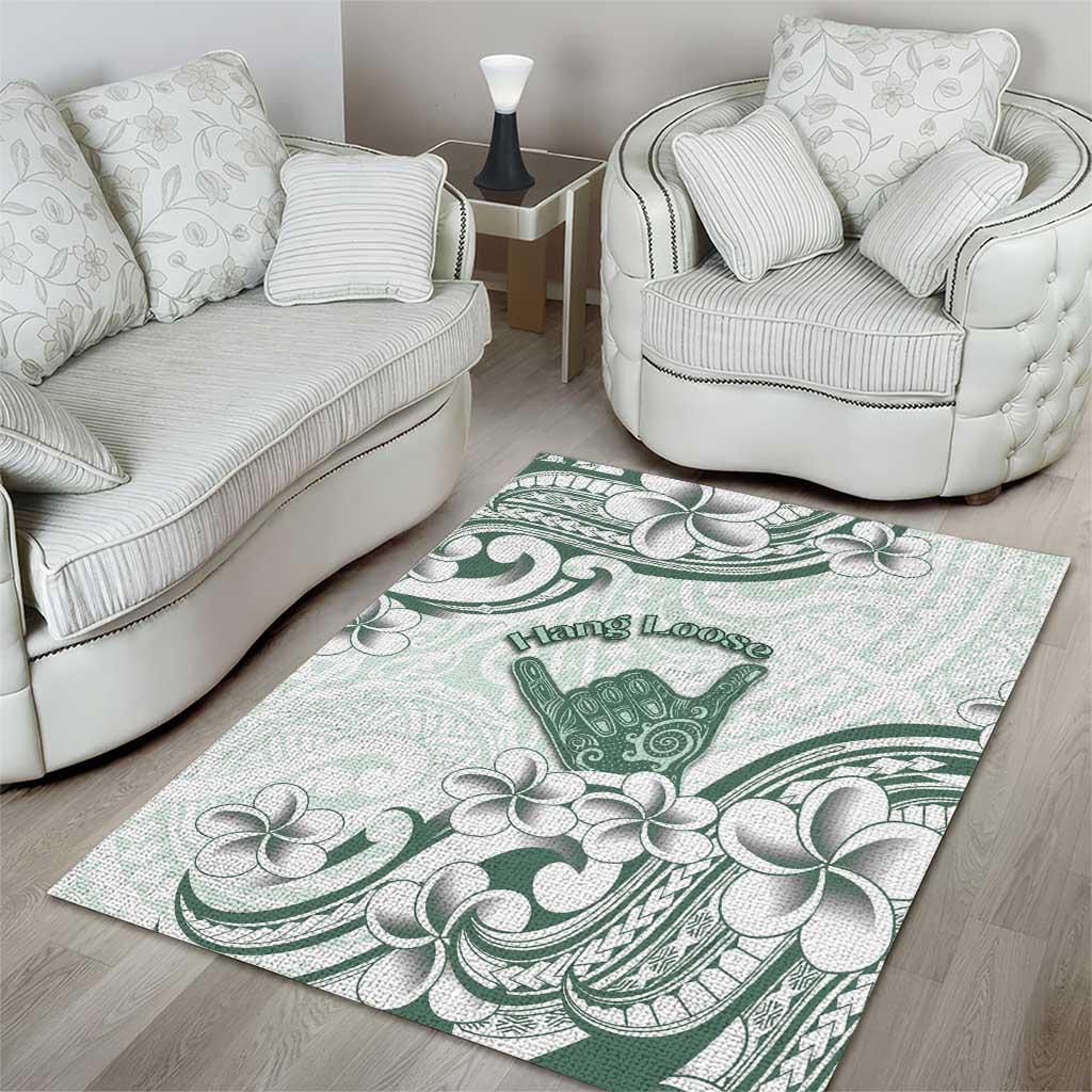 Aloha Hawaii Shaka Area Rug Hang Loose Mint Version - Polynesian Pride