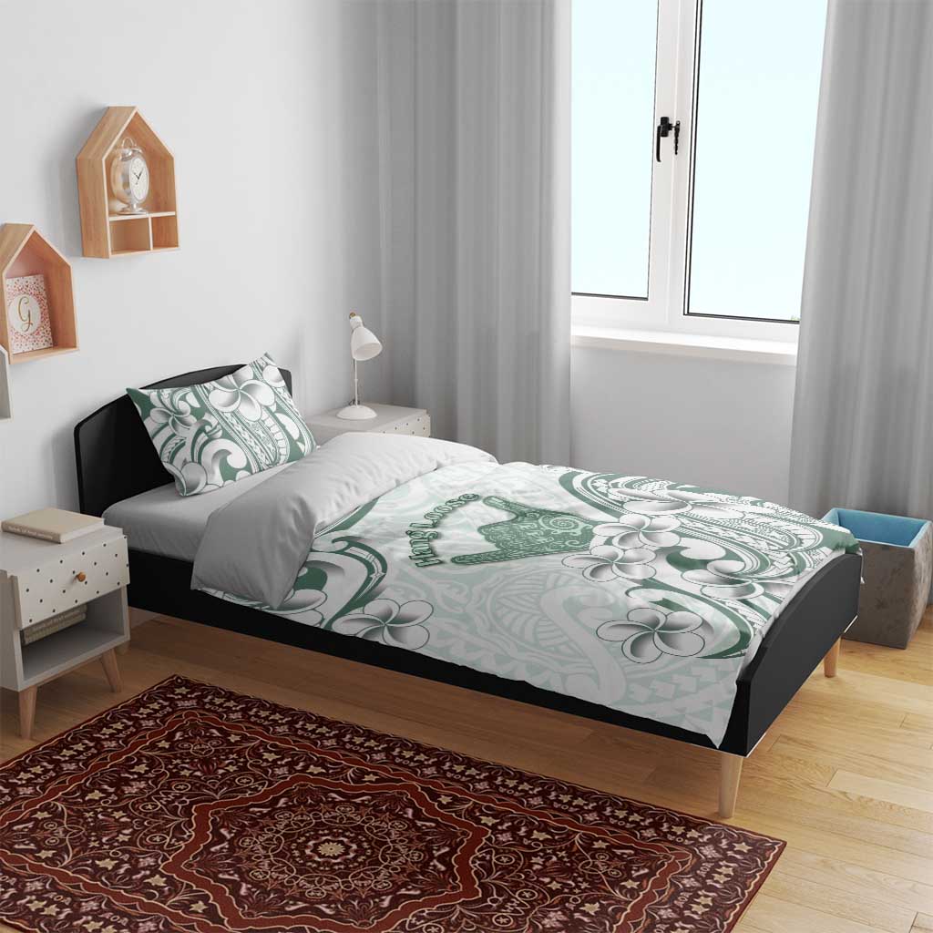 Aloha Hawaii Shaka Bedding Set Hang Loose Mint Version - Polynesian Pride