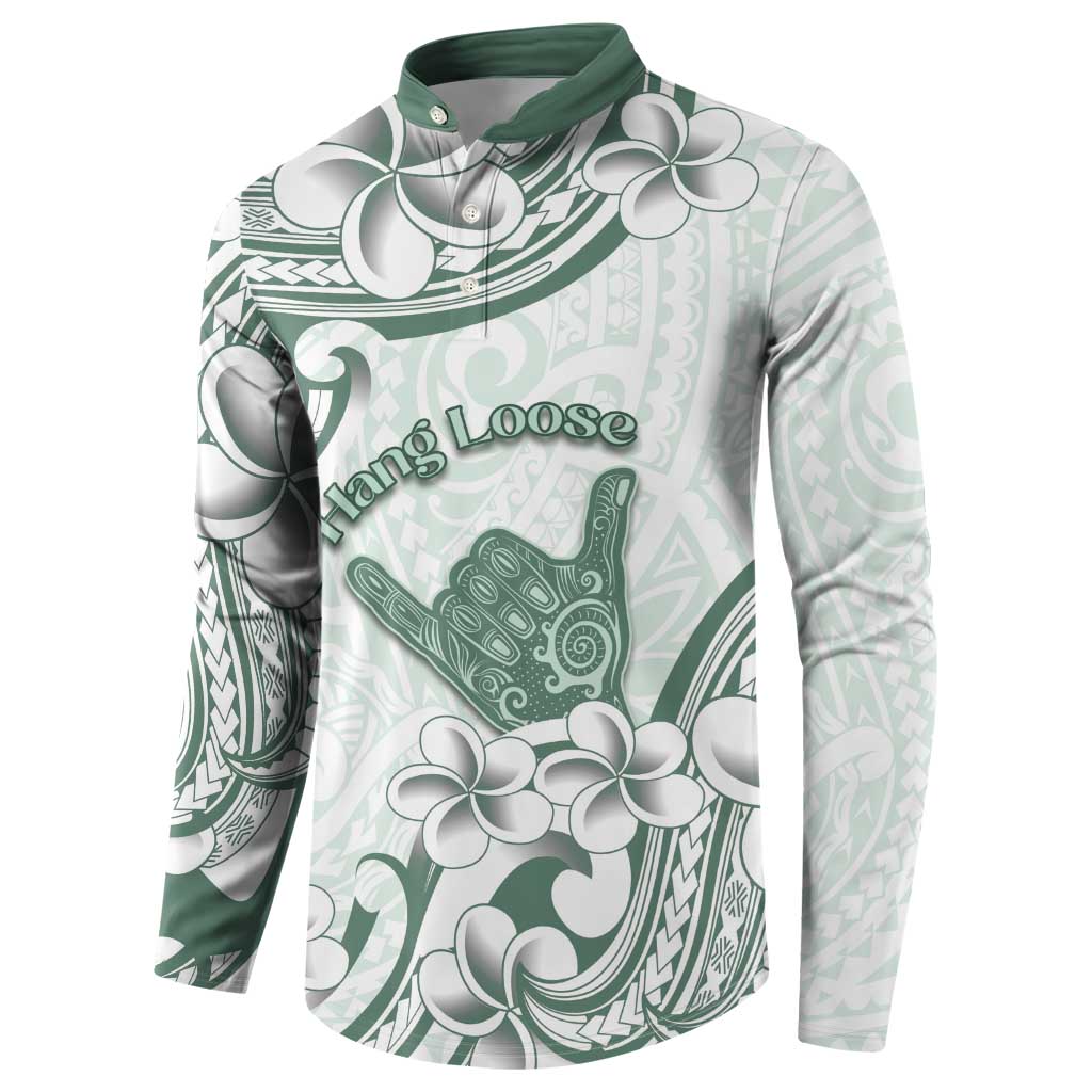 Aloha Hawaii Shaka Button Sweatshirt Hang Loose Mint Version - Polynesian Pride
