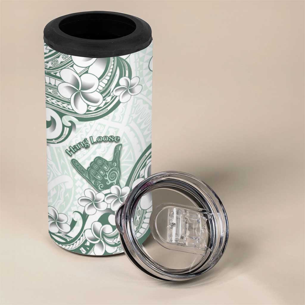 Aloha Hawaii Shaka 4 in 1 Can Cooler Tumbler Hang Loose Mint Version - Polynesian Pride