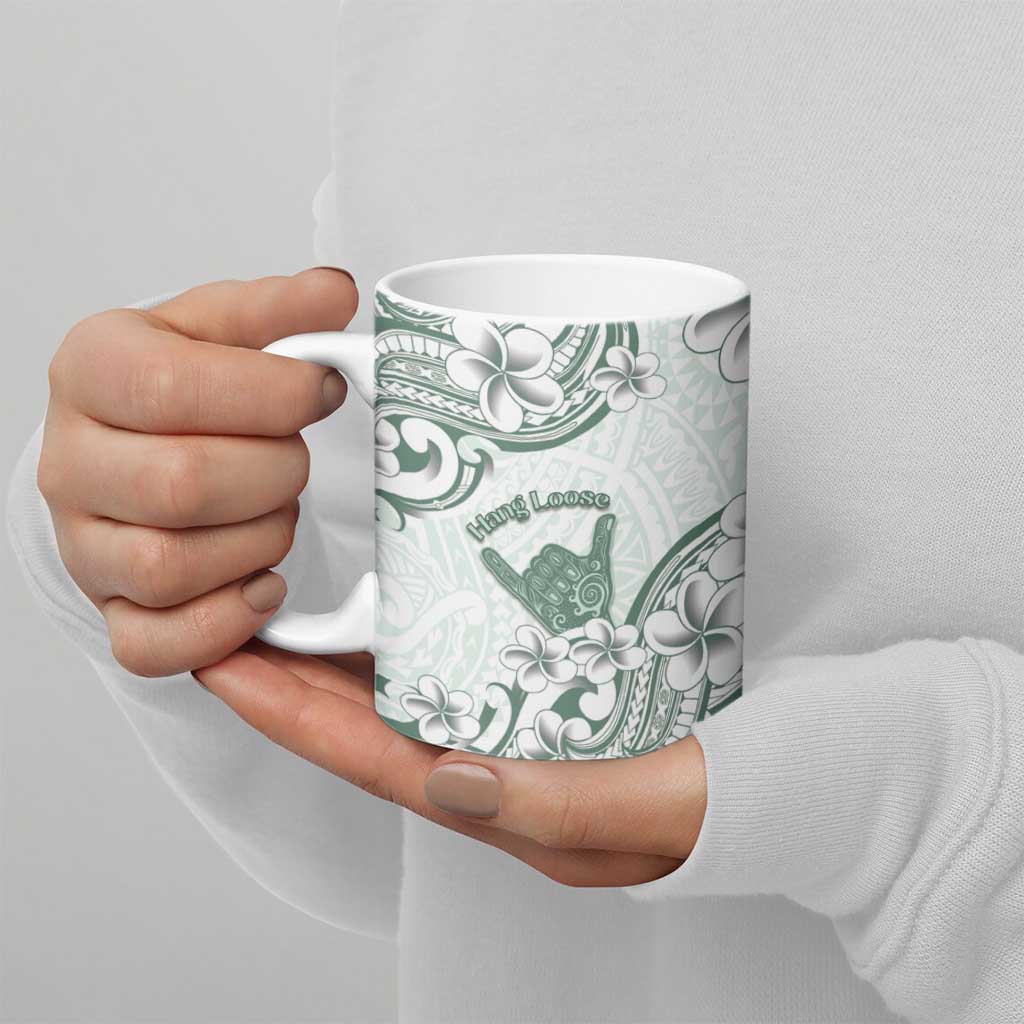 Aloha Hawaii Shaka Ceramic Mug Hang Loose Mint Version - Polynesian Pride