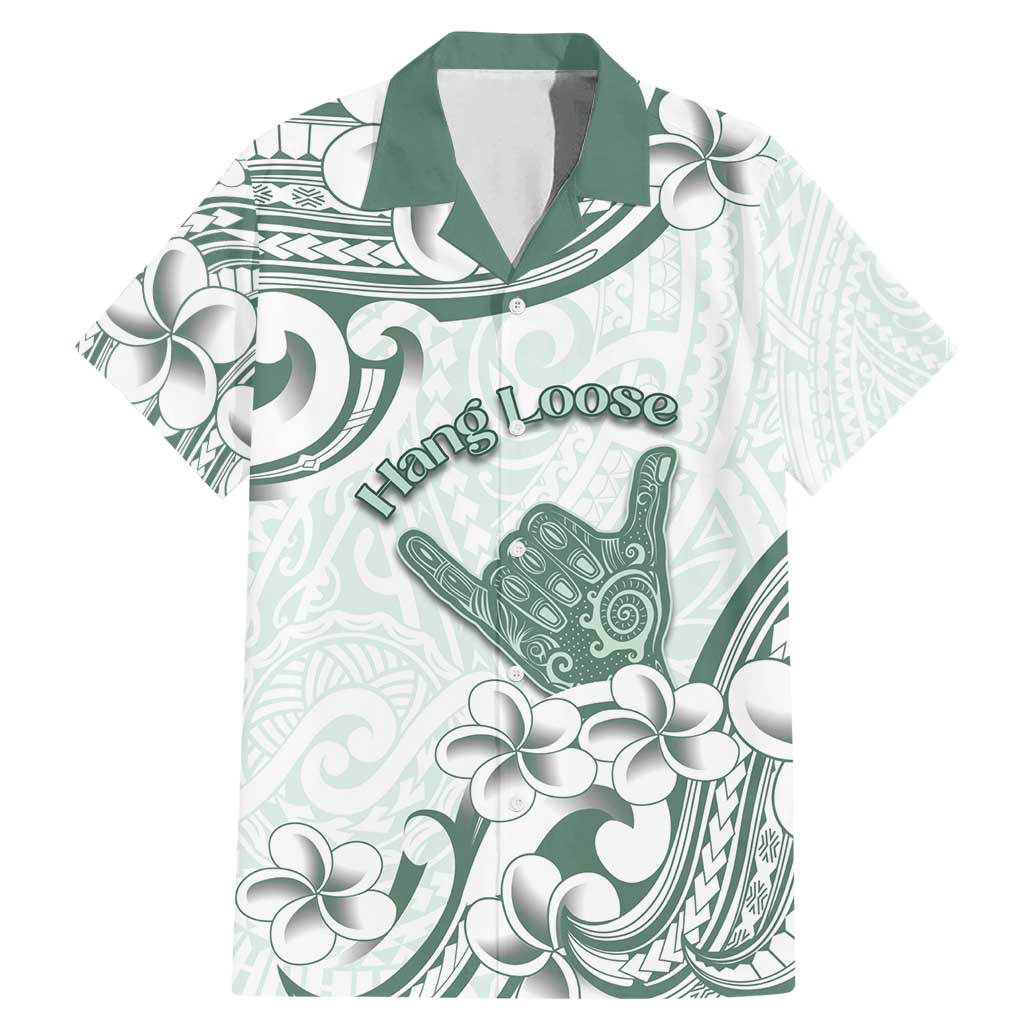 Aloha Hawaii Shaka Family Matching Mermaid Dress and Hawaiian Shirt Hang Loose Mint Version DT05 Dad's Shirt - Short Sleeve Mint - Polynesian Pride
