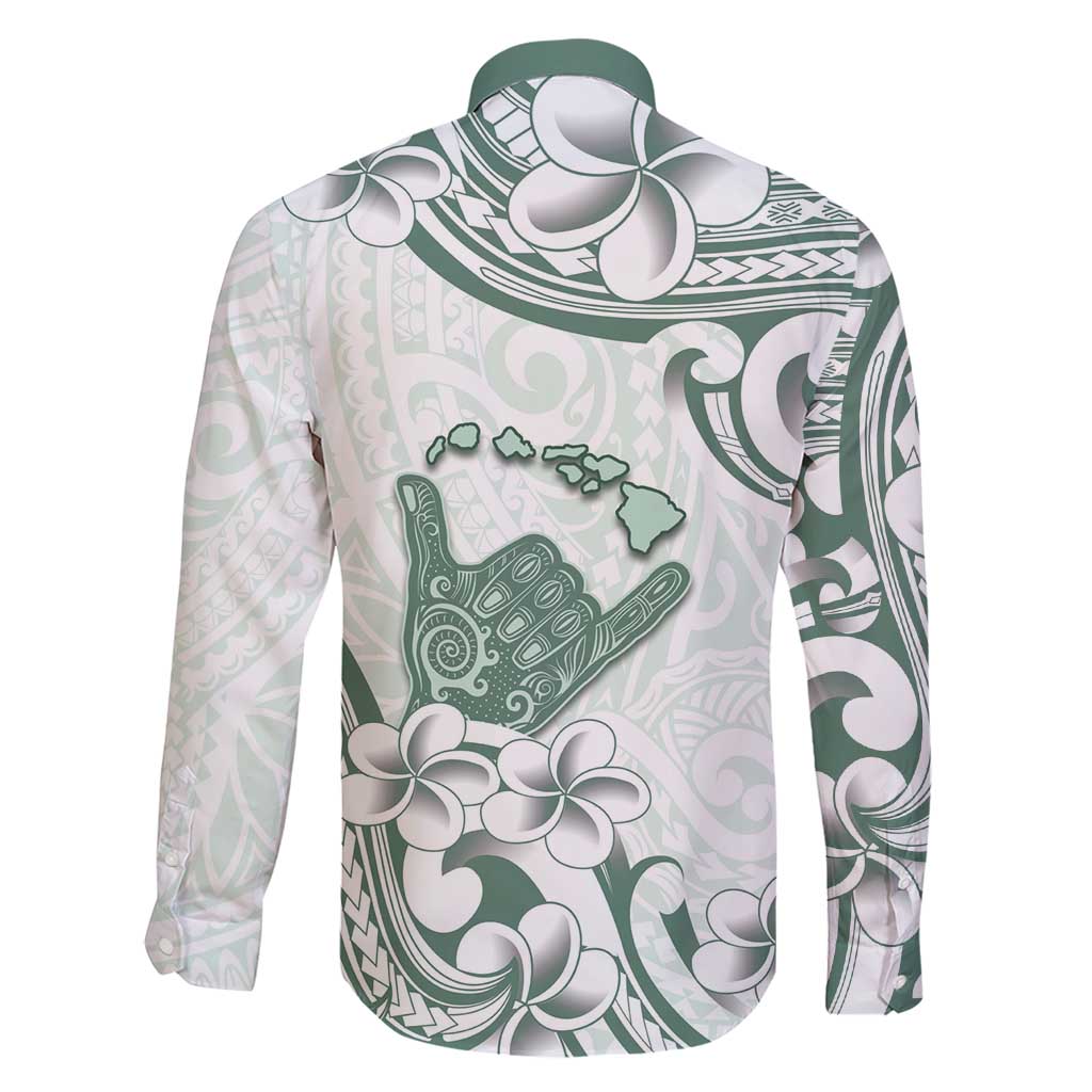 Aloha Hawaii Shaka Family Matching Short Sleeve Bodycon Dress and Hawaiian Shirt Hang Loose Mint Version DT05 - Polynesian Pride
