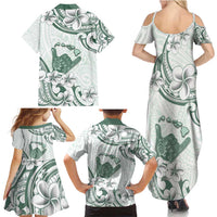 Aloha Hawaii Shaka Family Matching Summer Maxi Dress and Hawaiian Shirt Hang Loose Mint Version DT05 - Polynesian Pride