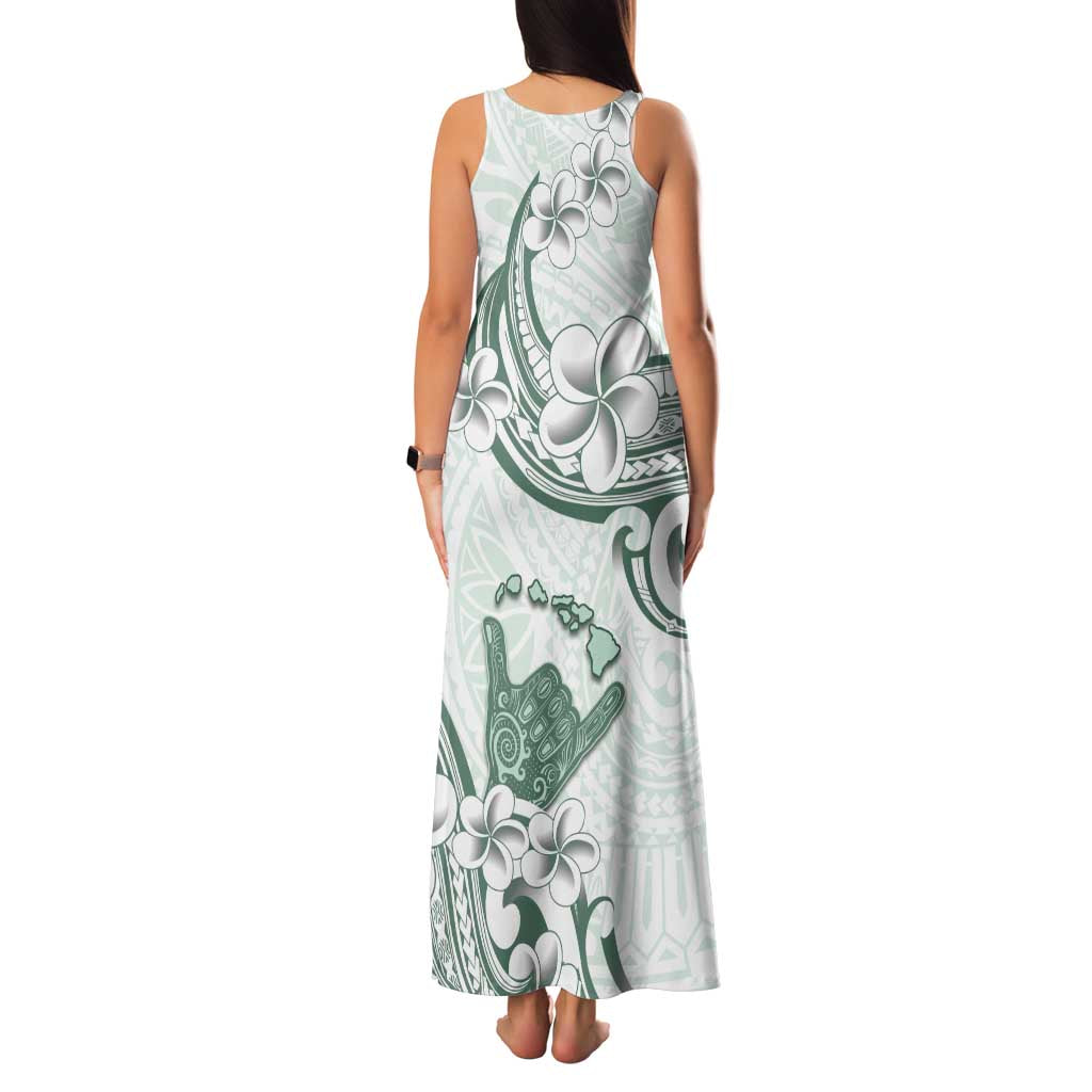 Aloha Hawaii Shaka Family Matching Tank Maxi Dress and Hawaiian Shirt Hang Loose Mint Version DT05 - Polynesian Pride