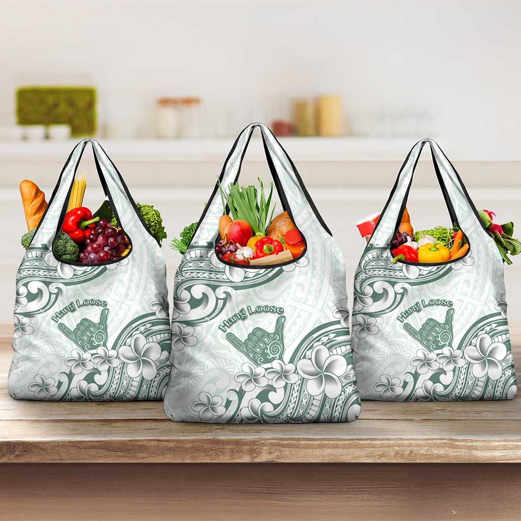 Aloha Hawaii Shaka Grocery Bag Hang Loose Mint Version - Polynesian Pride