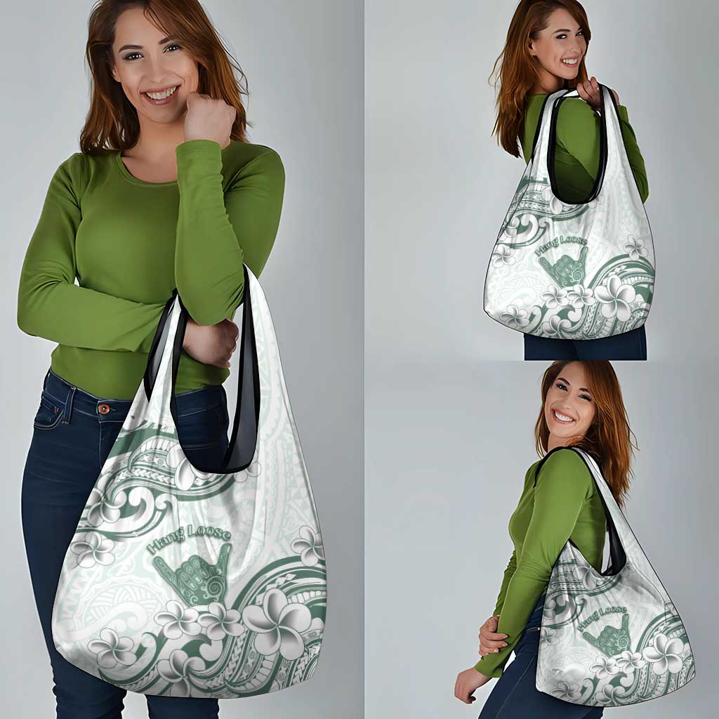 Aloha Hawaii Shaka Grocery Bag Hang Loose Mint Version - Polynesian Pride