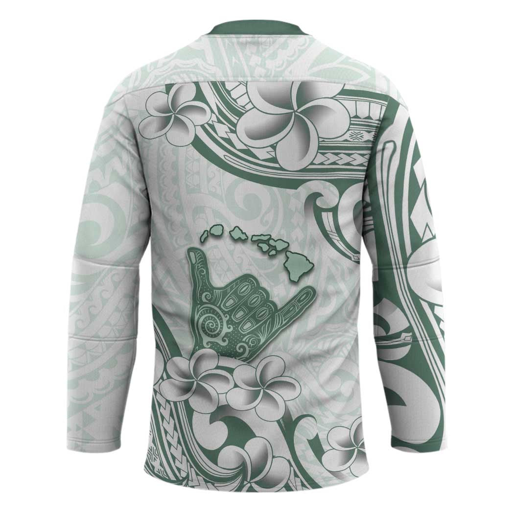 Aloha Hawaii Shaka Hockey Jersey Hang Loose Mint Version - Polynesian Pride