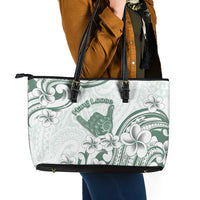 Aloha Hawaii Shaka Leather Tote Bag Hang Loose Mint Version - Polynesian Pride