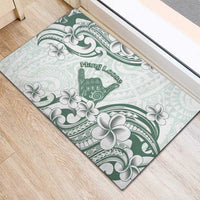 Aloha Hawaii Shaka Rubber Doormat Hang Loose Mint Version - Polynesian Pride