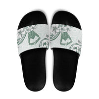 Aloha Hawaii Shaka Slide Sandals Hang Loose Mint Version - Polynesian Pride