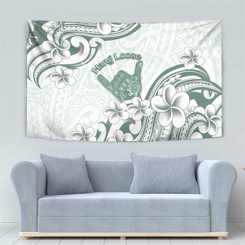Aloha Hawaii Shaka Tapestry Hang Loose Mint Version - Polynesian Pride