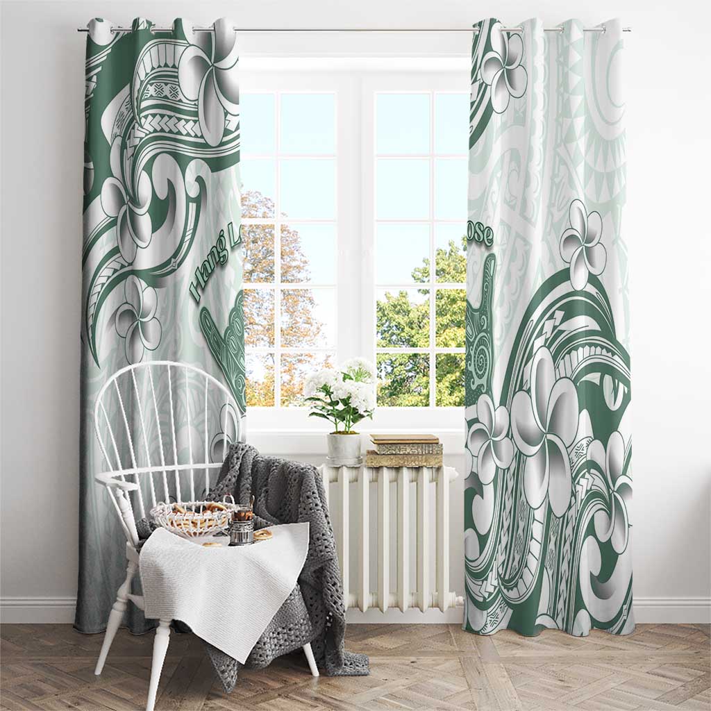Aloha Hawaii Shaka Window Curtain Hang Loose Mint Version - Polynesian Pride
