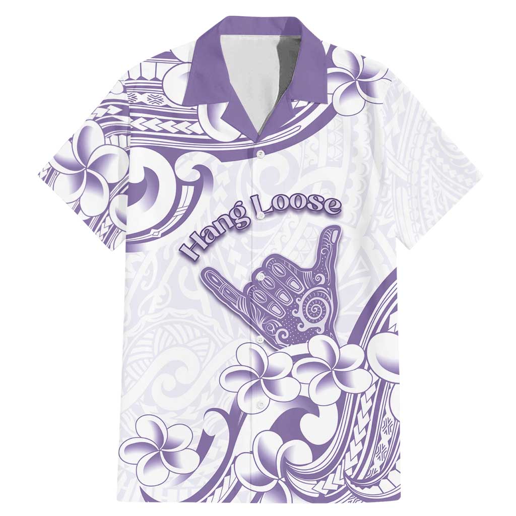 Aloha Hawaii Shaka Family Matching Mermaid Dress and Hawaiian Shirt Hang Loose Purple Version DT05 Dad's Shirt - Short Sleeve Purple - Polynesian Pride