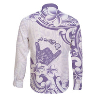 Aloha Hawaii Shaka Family Matching Off Shoulder Short Dress and Hawaiian Shirt Hang Loose Purple Version DT05 - Polynesian Pride