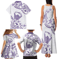 Aloha Hawaii Shaka Family Matching Tank Maxi Dress and Hawaiian Shirt Hang Loose Purple Version DT05 - Polynesian Pride
