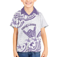 Aloha Hawaii Shaka Family Matching Tank Maxi Dress and Hawaiian Shirt Hang Loose Purple Version DT05 Son's Shirt Purple - Polynesian Pride