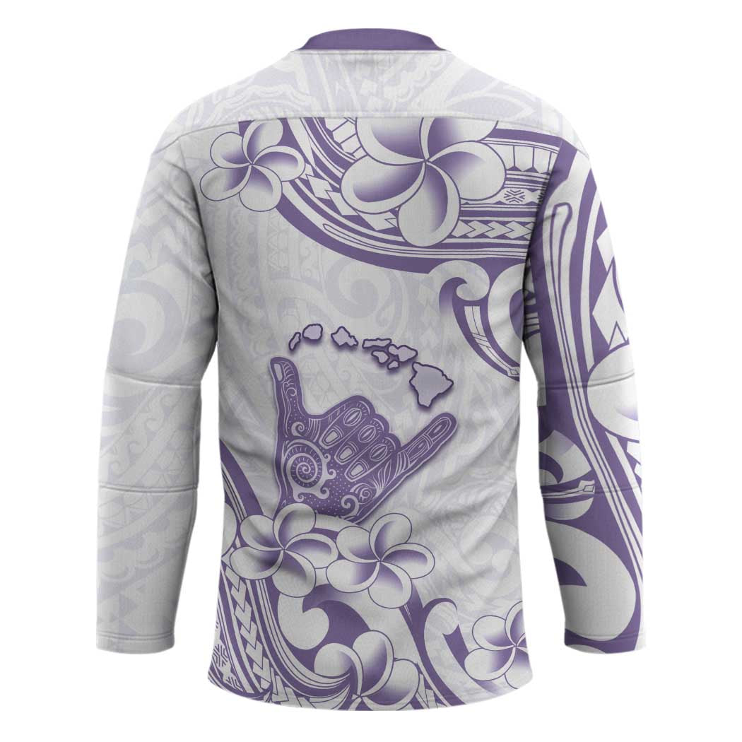 Aloha Hawaii Shaka Hockey Jersey Hang Loose Purple Version - Polynesian Pride