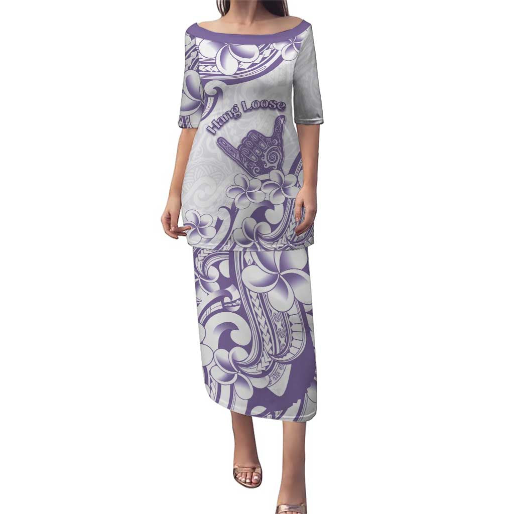 Aloha Hawaii Shaka Puletasi Hang Loose Purple Version - Polynesian Pride