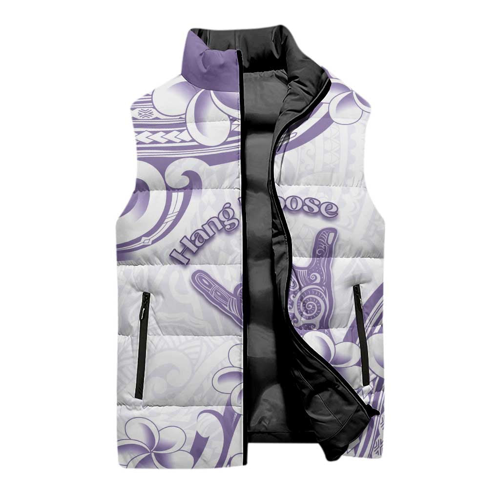 Aloha Hawaii Shaka Sleeveless Puffer Jacket Hang Loose Purple Version DT05 - Polynesian Pride
