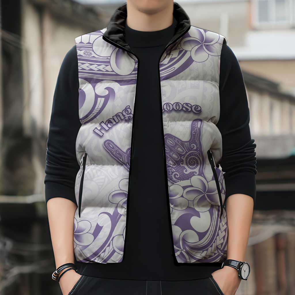 Aloha Hawaii Shaka Sleeveless Puffer Jacket Hang Loose Purple Version DT05 - Polynesian Pride