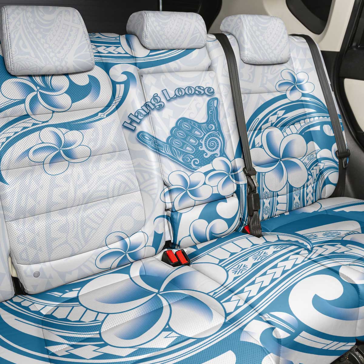 Aloha Hawaii Shaka Back Car Seat Cover Hang Loose Blue Version DT05 - Polynesian Pride