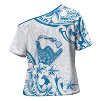 Aloha Hawaii Shaka Cross Shoulder Shirt Hang Loose Blue Version DT05 - Polynesian Pride